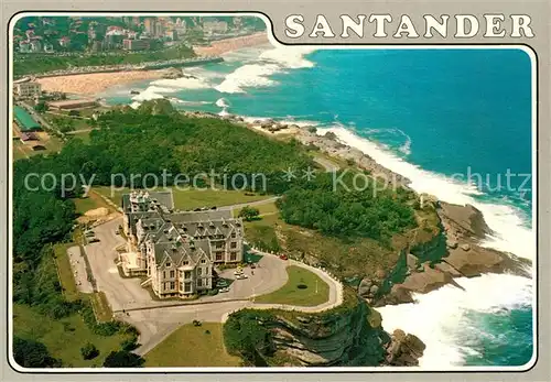 AK / Ansichtskarte Santander Palacio de la Magdalena vista aerea Santander