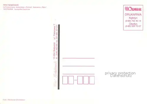 AK / Ansichtskarte Bialystok Hotel Golebiewski Restaurant Foyer Hallenbad Bialystok