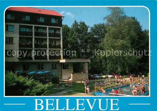 AK / Ansichtskarte Jetrichovice Hotel Restaurant Bellevue Swimming Pool Jetrichovice