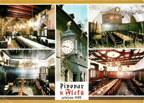 AK / Ansichtskarte Praha_Prahy_Prague Pivovar U Fleku Brauerei Gaststaette Restaurant Praha_Prahy_Prague