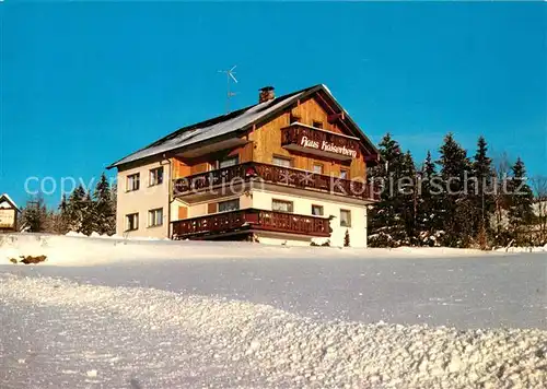 AK / Ansichtskarte Neubau_Fichtelberg Pension Cafe Kaiserberg im Winter Neubau Fichtelberg