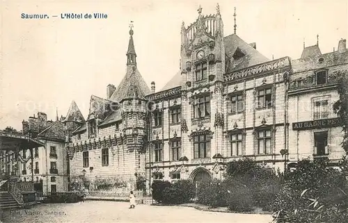 AK / Ansichtskarte Saumur Hotel de Ville Saumur