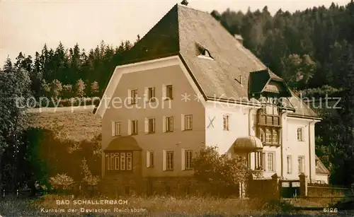 AK / Ansichtskarte Bad_Schallerbach Kurheim der Deutschen Reichsbahn Bad_Schallerbach