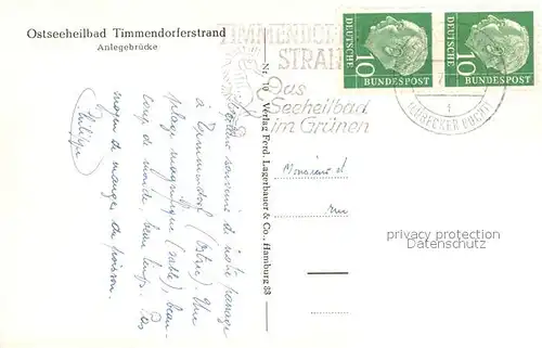 AK / Ansichtskarte Timmendorfer_Strand Anlegebruecke Timmendorfer_Strand