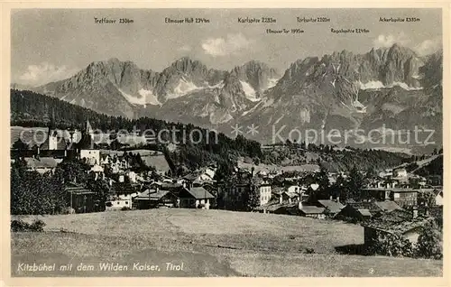 AK / Ansichtskarte Kitzbuehel_Tirol mit dem Wilden Kaiser Kitzbuehel Tirol