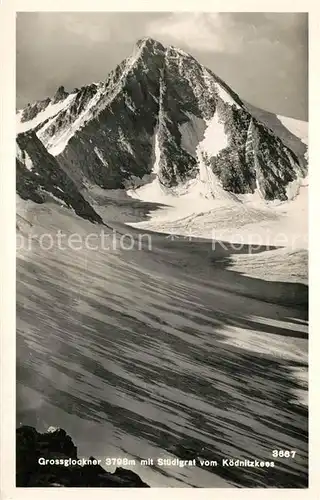 AK / Ansichtskarte Grossglockner mit Stuedigrat vom Koednitzkees Grossglockner