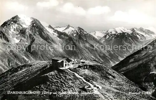 AK / Ansichtskarte Starkenburgerhuette am Hohen Burgstall Stubaital Starkenburgerhuette