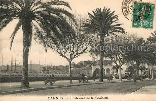 AK / Ansichtskarte Cannes_Alpes Maritimes Boulevard de la Croisette Cannes Alpes Maritimes