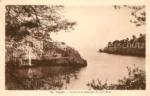 AK / Ansichtskarte Cassis Entree de la Calanque de Port Miou Cassis