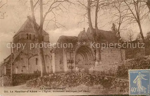 AK / Ansichtskarte Moutier d_Ahun LaCreuse Pittoresque Eglise Moutier d Ahun
