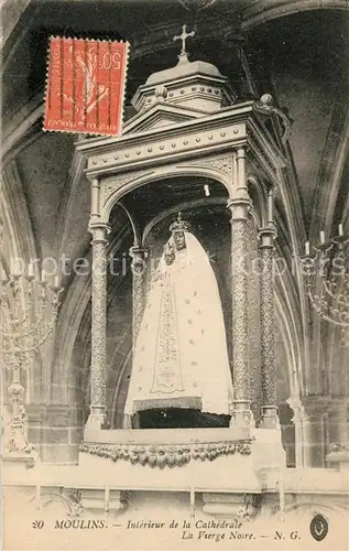 AK / Ansichtskarte Moulins_Allier Interieur de la Cathedrale La Vierge Noire Moulins Allier