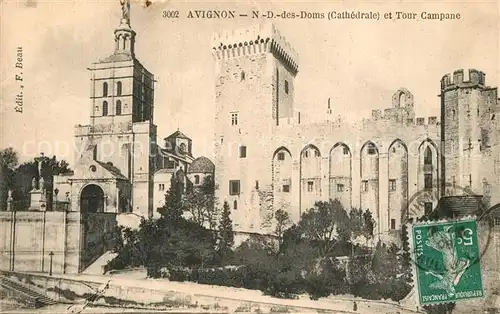 AK / Ansichtskarte Avignon_Vaucluse Notre Dame des Doms et Tour Campane Avignon Vaucluse
