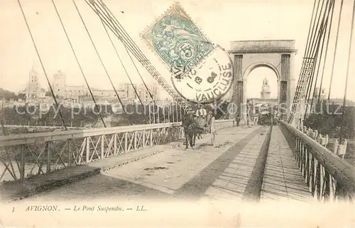 AK / Ansichtskarte Avignon_Vaucluse Le Pont Suspendu Avignon Vaucluse