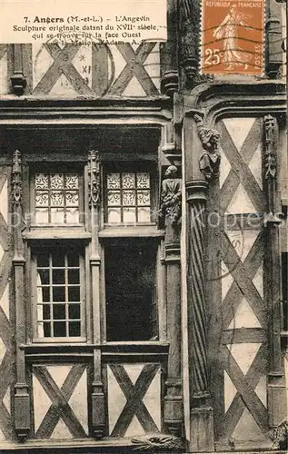 AK / Ansichtskarte Angers angevin Sculptur originale qui se rouve sur la face Ouest Angers