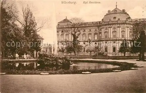 AK / Ansichtskarte Wuerzburg Kgl Residenz Wuerzburg