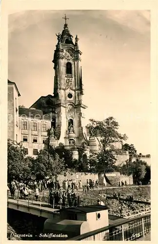 AK / Ansichtskarte Duernstein_Wachau Schiffstation Duernstein_Wachau