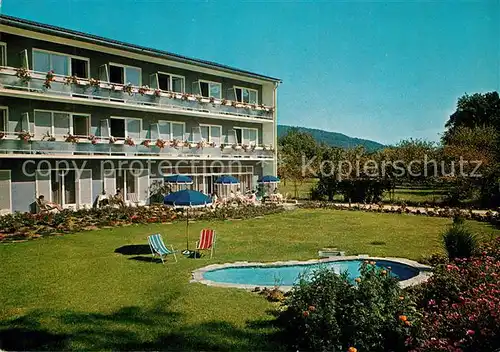 Krumpendorf_Woerthersee Pension Rosengarten am Koschatweg Garten Teich Krumpendorf Woerthersee