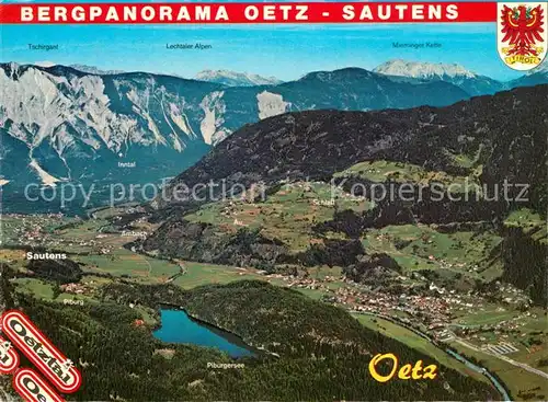 Oetz Bergpanorama Oetz Sautens oetztal Fliegeraufnahme Oetz