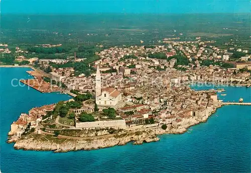 Rovinj_Rovigno_Istrien Altstadt Landzunge Fliegeraufnahme 