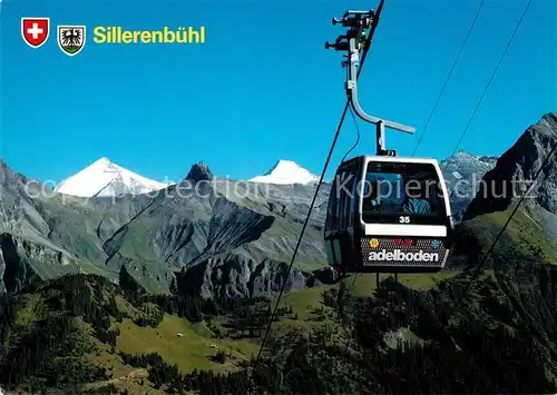 Adelboden Bergbahn Blick gegen Altels Tschingellochtighorn Rinderhorn Berner Alpen Adelboden