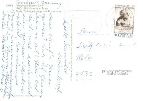 Adelboden Bergbahn Blick gegen Altels Tschingellochtighorn Rinderhorn Berner Alpen Adelboden