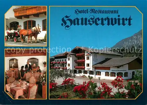 Muenster_Tirol Hotel Restaurant Hauserwirt Pferdeschlitten Muenster_Tirol