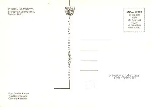 Krnov Interhotel Morava Restaurant Bar Krnov