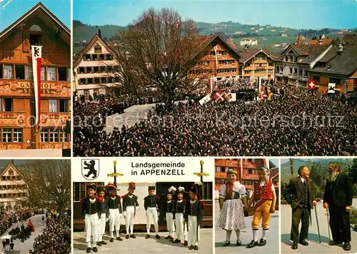 Appenzell_IR Landsgemeinde Versammlung Trachten Gasthof Saentis Appenzell IR