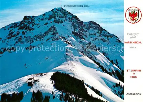 St_Johann_Tirol Wintersportgebiet Harschbichl Kitzbueheler Horn Fliegeraufnahme St_Johann_Tirol