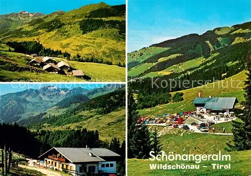 Wildschoenau_Tirol Schoenangeralm Jausenstation Landschaftspanorama Wandergebiet Alpen Wildschoenau Tirol