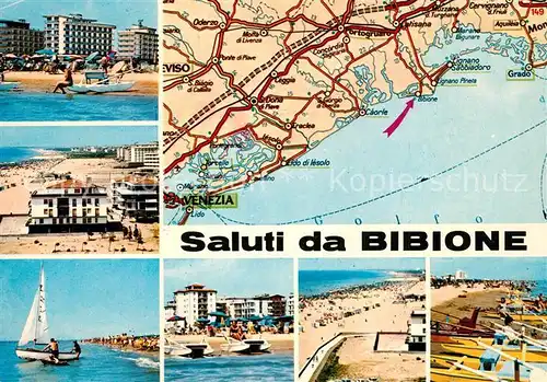 Bibione Strand Hotels Landkarte Mittelmeerkueste Bibione