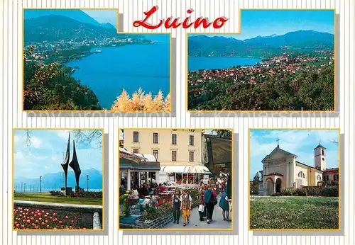Luino Una perla di lago Panorama Denkmal Kirche Strassencafes Luino