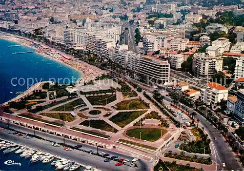 Cannes_Alpes Maritimes Les jardins de Port Canto et la Croisette vue aerienne Cannes Alpes Maritimes