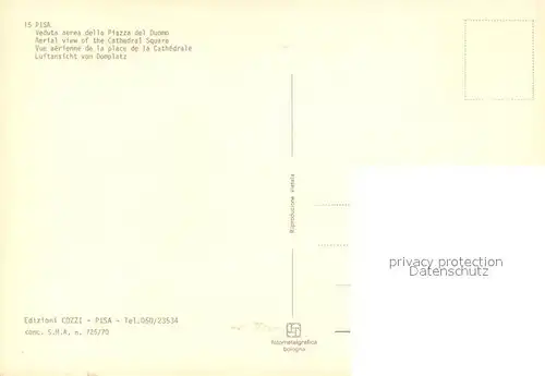 Pisa Veduta area Piazza del Duomo Domplatz Kathedrale Schiefer Turm Pisa