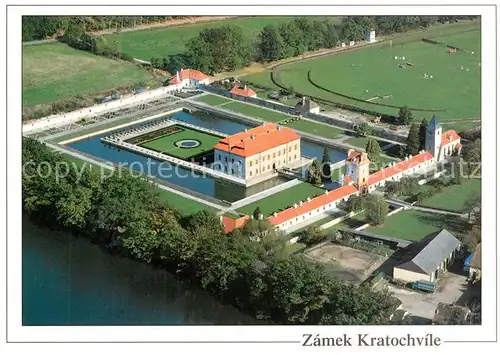 Netolice_Nettolitz_Czechia Zamek Kratochvile Schloss Fliegeraufnahme 