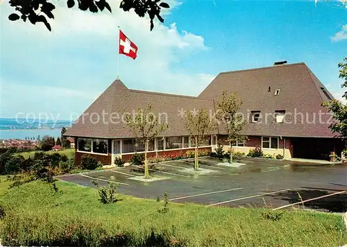 Fruthwilen Landgasthas Haldenhof Schweizer Flagge Blick auf Bodensee Fruthwilen