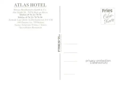 Weil_am_Rhein Atlas Hotel Nachtaufnahme Weil_am_Rhein