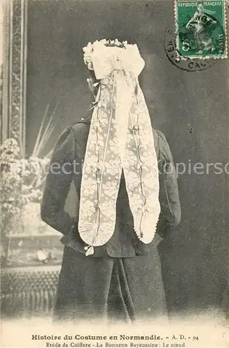 Trachten_Frankreich Bonnette Bayeusaine Le Noeud Costume en Normandie  