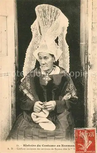 Trachten_Frankreich Costume en Normandie Coiffure Ancienne Bayeux  