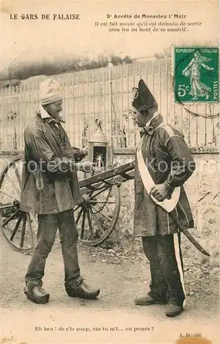 Falaise_Calvados Le Gars de Falaise Arrete de Monssieu l Mair Laterne Falaise_Calvados