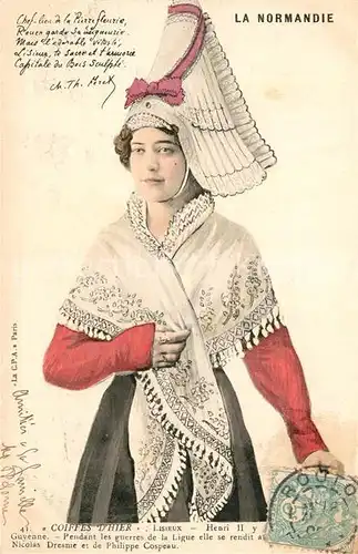 Trachten_Frankreich Normandie Coiffes d Hier Lisieux  