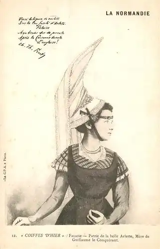 Trachten_Frankreich Normandie Coiffes d Hier Falaise  