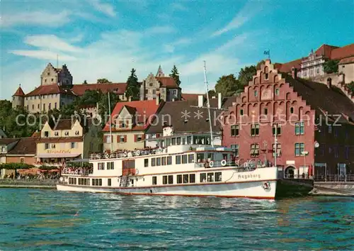 Motorschiffe Augsburg Meersburg Bodensee Hafen  