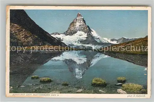 Foto_Gaberell_J._Nr. 4180 Riffelsee Matterhorn  Foto_Gaberell_J._Nr.