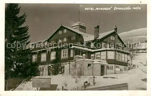 AK / Ansichtskarte Spindleruv_Mlyn_Spindlermuehle Hotel Windsor im Winter Spindleruv_Mlyn