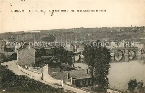 AK / Ansichtskarte Limoges_Haute_Vienne Les trois Ponts Limoges_Haute_Vienne