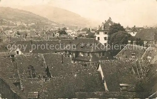 AK / Ansichtskarte Munster_Haut_Rhin_Elsass Blick ueber die Daecher der Stadt Truemmer 1. Weltkrieg Munster_Haut_Rhin_Elsass