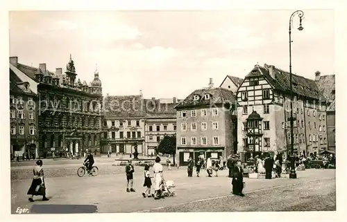 AK / Ansichtskarte Eger_Cheb_Tschechien Marktplatz Innenstadt 