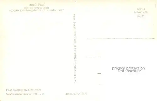 AK / Ansichtskarte Insel_Poel Schwarzer Busch FDGB Erholungsheim Freundschaft Insel_Poel