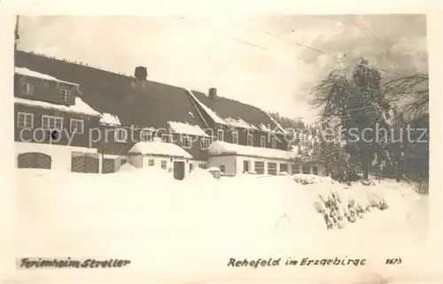 AK / Ansichtskarte Rehefeld Zaunhaus Ferienheim Streller im Winter Rehefeld Zaunhaus